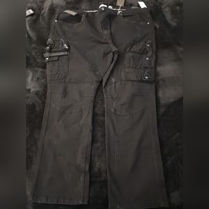 Military Cargo Pocket Moto Denim Jeans Big & Tall